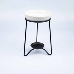 Wax Melt Burner on Black Stand
